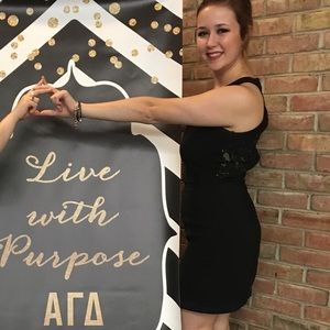 Black mini-dress from Deb